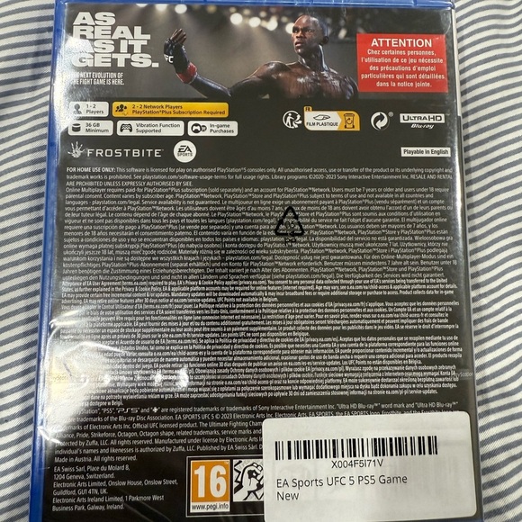 EA Sports UFC 5 - Sony PlayStation 5 PS5
In Original Package - Picture 2 of 6